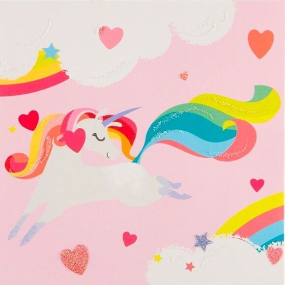 Pop-up Unicorn Valentine’s Day Card 4.5” x 4.5” You Are Enchanting Pink NWT New - Picture 2 of 10